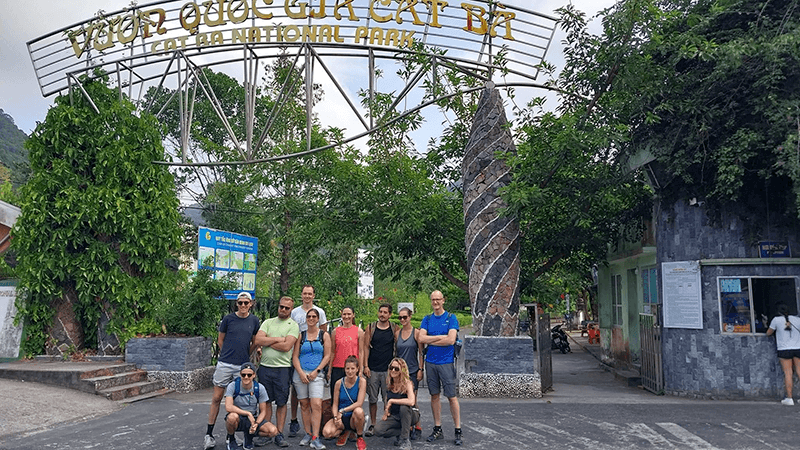 Check in Cat Ba National Park Entrance